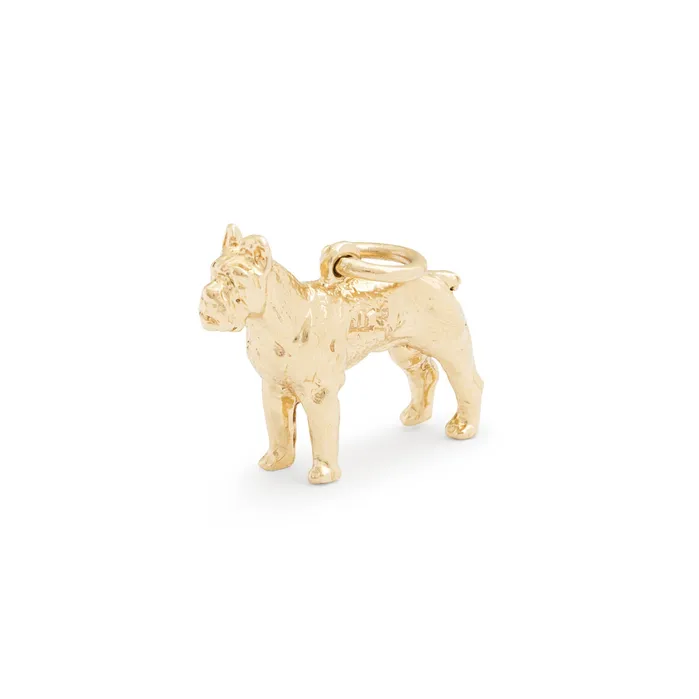 Vintage Earrings Boxer 14k Gold Dog Charm