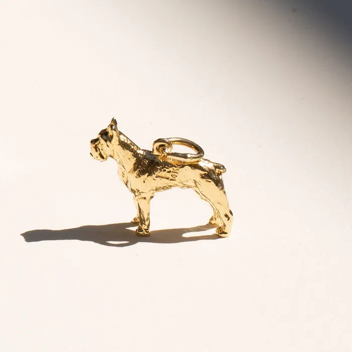 Vintage Earrings Boxer 14k Gold Dog Charm