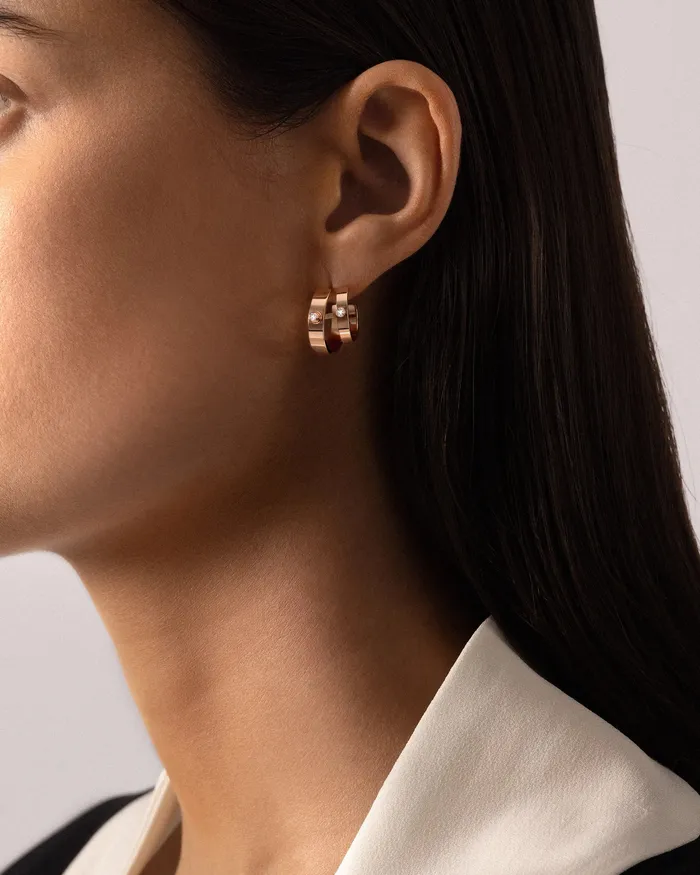 Mood Monday Morning Mood Double Hoops in Rose Gold Earrings Mood Monday Morning Mood Double Hoops in Rose Gold Earrings