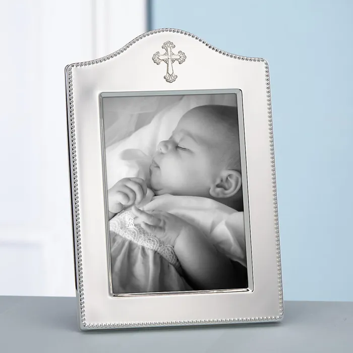 Necklaces Reed Barton Silver Plated Abbey Cross Picture Frame 5x7