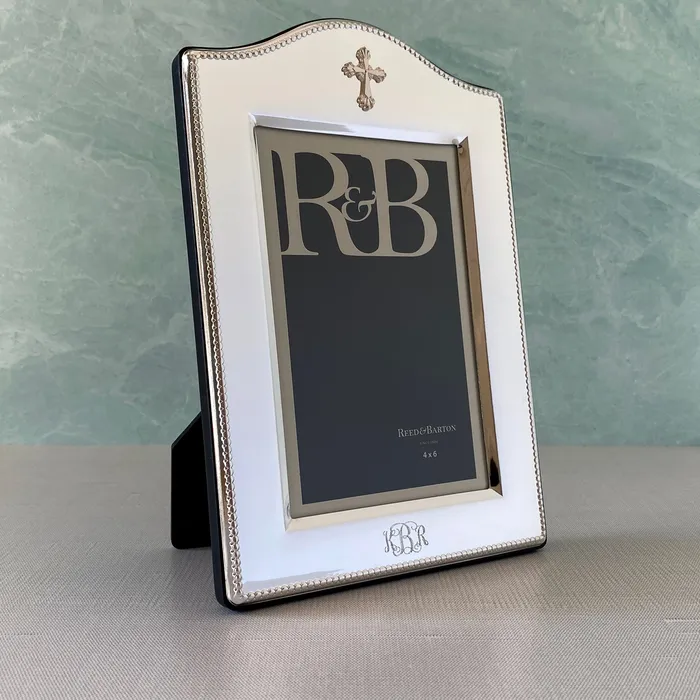 Necklaces Reed Barton Silver Plated Abbey Cross Picture Frame 5x7
