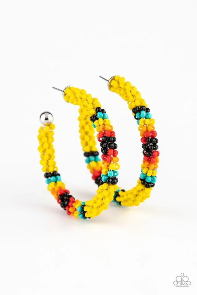 Paparazzi Jewelry Earrings Paparazzi Earring Bodaciously Beaded Yellow Paparazzi Jewelry Earrings Paparazzi Earring Bodaciously Beaded Yellow