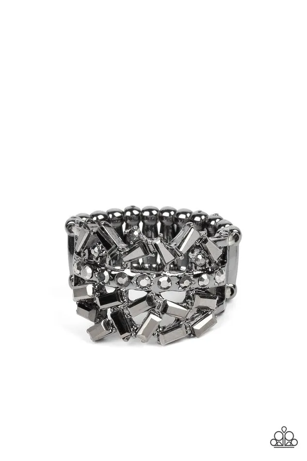 Paparazzi Ring Scattered Sensation Black Paparazzi Jewelry Rings Paparazzi Ring Scattered Sensation Black Paparazzi Jewelry Rings