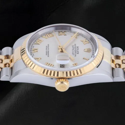 HarryChadEntcom Rings Rolex Datejust Year 2002 White Roman Dial 36 mm Two Tone Watch HarryChadEntcom Rings Rolex Datejust Year 2002 White Roman Dial 36 mm Two Tone Watch