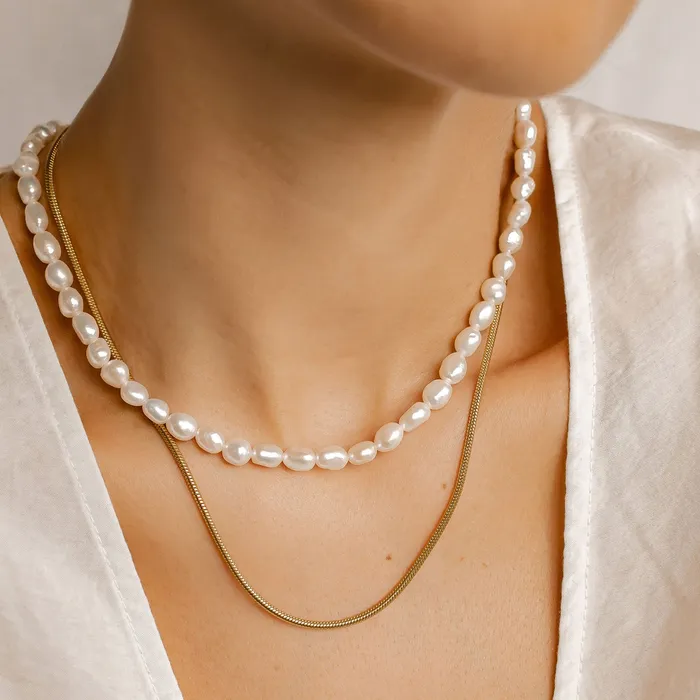 Necklaces Hey Happiness Grace Pearl Necklace Sterling Silver Gold Necklaces Hey Happiness Grace Pearl Necklace Sterling Silver Gold