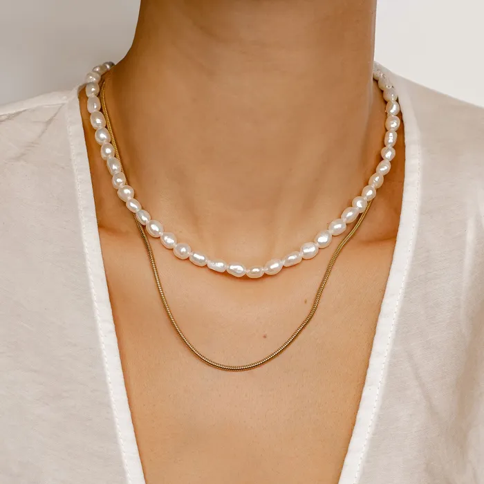Necklaces Hey Happiness Grace Pearl Necklace Sterling Silver Gold Necklaces Hey Happiness Grace Pearl Necklace Sterling Silver Gold
