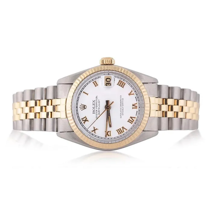 Rings Rolex Datejust Midsize Watch Roman Dial Fluted Bezel Two Tone Jubile GB Rings Rolex Datejust Midsize Watch Roman Dial Fluted Bezel Two Tone Jubile GB