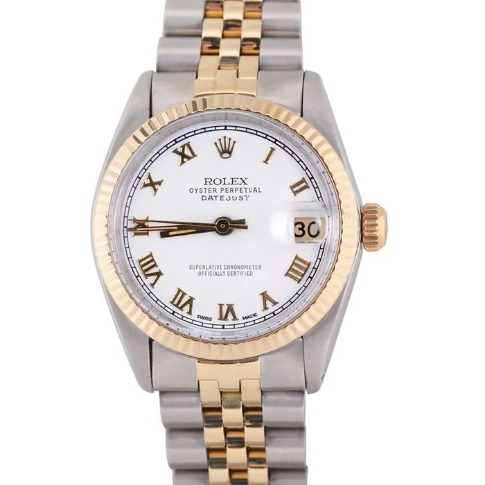Rings Rolex Datejust Midsize Watch Roman Dial Fluted Bezel Two Tone Jubile GB Rings Rolex Datejust Midsize Watch Roman Dial Fluted Bezel Two Tone Jubile GB