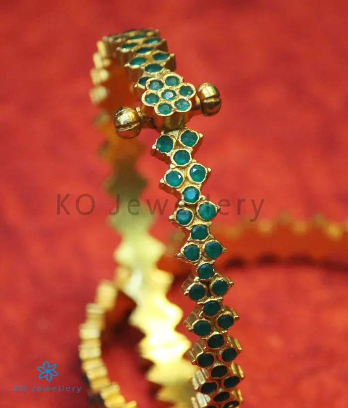 The Vajra Silver Bracelet GreenSize22242628 Silversmith Bracelets
