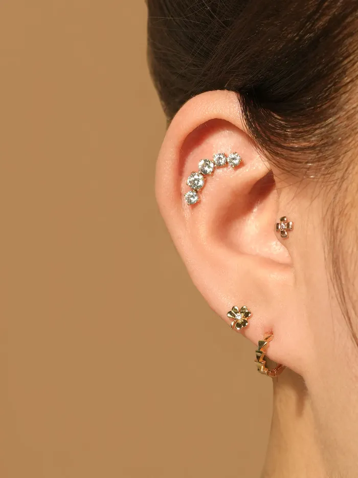 MinimalBijoux Earrings 14K 18K Signal Cartilage Hoop Earring