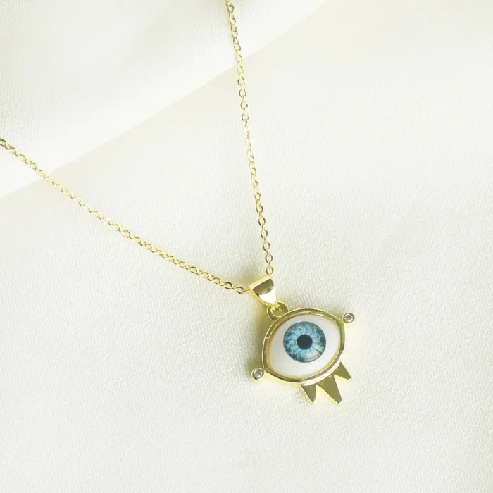 Original Evil Eye Crown Pendant Upakarna Necklaces