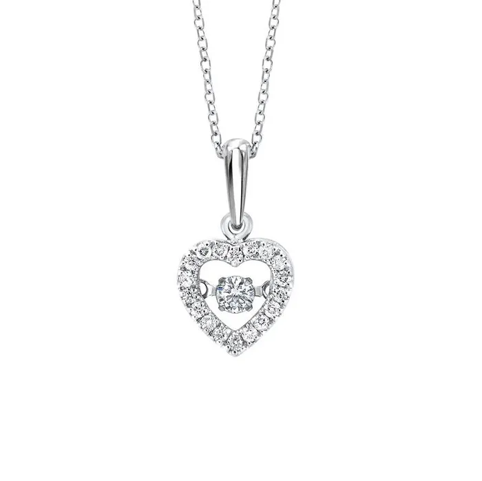 10K White Gold Diamond Rhythm of Love Pendant 020 ctw International Diamond Center Necklaces 10K White Gold Diamond Rhythm of Love Pendant 020 ctw International Diamond Center Necklaces
