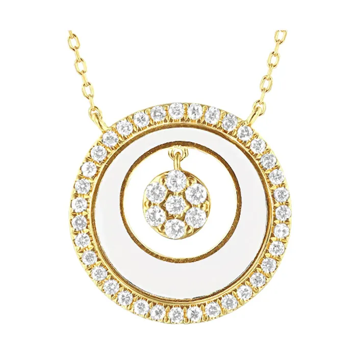 14Kt Yellow Gold Diamond 12Ctw Necklace Gems One Necklaces