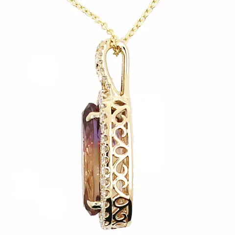 Ametrine and Diamond Fashion Pendant Shop IDC estore Necklaces