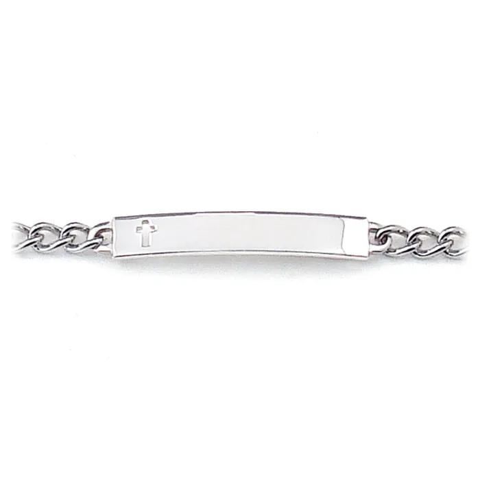 Childrens ID Bracelet with Cut Out Cross Plaque Speidel Bracelets