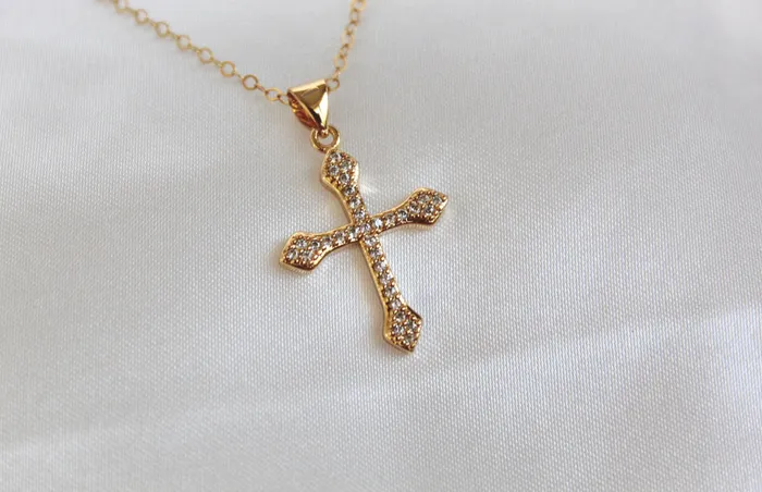Cross Pendant Necklace The Little Catholic Necklaces