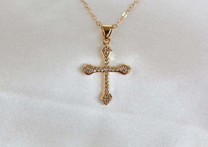 Cross Pendant Necklace The Little Catholic Necklaces