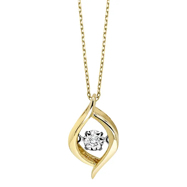 International Diamond Center Necklaces Yellow Gold Diamond Rhythm of Love Pendant International Diamond Center Necklaces Yellow Gold Diamond Rhythm of Love Pendant