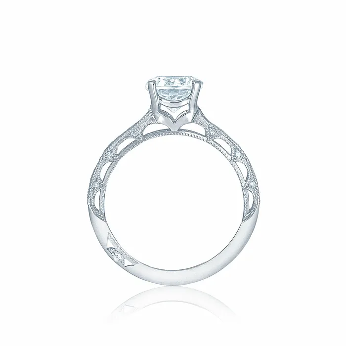 International Diamond Center Rings Tacori 18k White Gold Reverse Crescent Round Diamond Engagement Ring Setting 025 CTW International Diamond Center Rings Tacori 18k White Gold Reverse Crescent Round Diamond Engagement Ring Setting 025 CTW