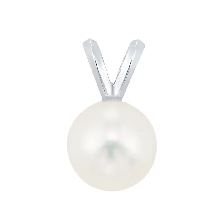 Necklaces Gems One 14K White Gold Cultured Pearl Necklace