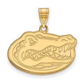 Necklaces International Diamond Center 10k Yellow Gold LogoArt University of Florida Gator Medium Pendant