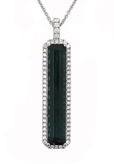 Necklaces Shop IDC estore Tourmaline and Diamond Fashion Pendant