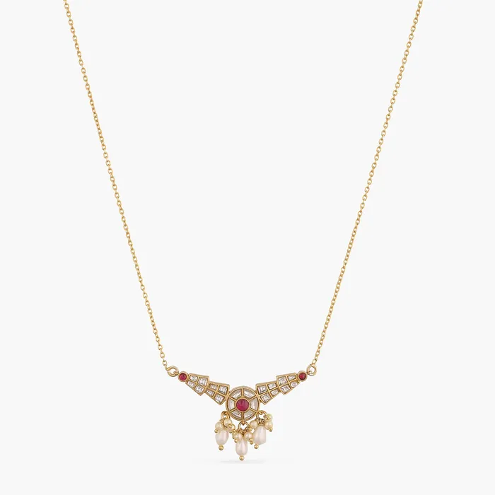 Necklaces SILVER Udaya Jadau Silver Pendant Necklace