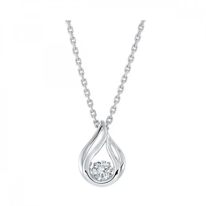 Necklaces Sterling Silver Diamond Pendant Gems One