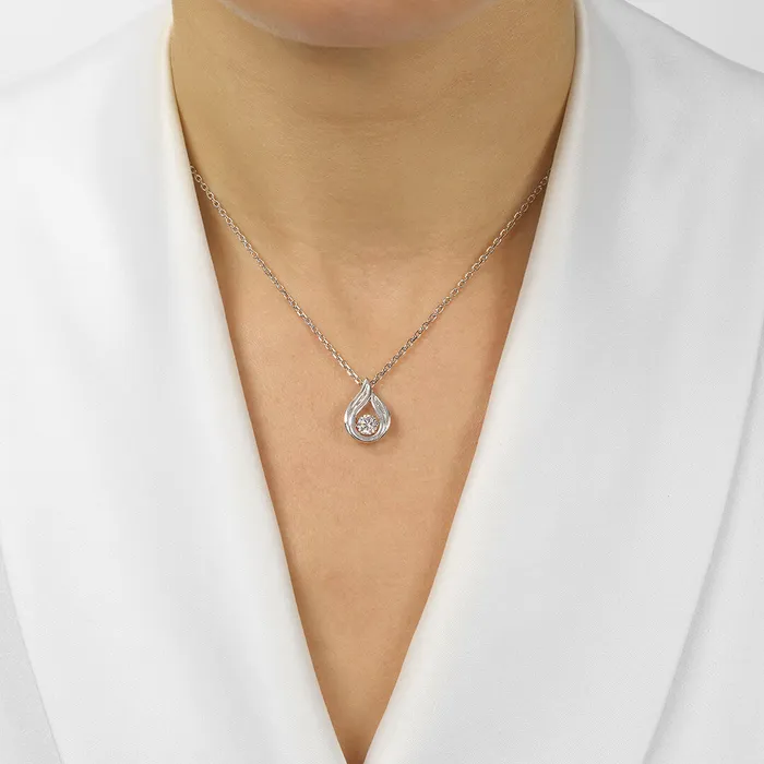 Necklaces Sterling Silver Diamond Pendant Gems One Necklaces Sterling Silver Diamond Pendant Gems One