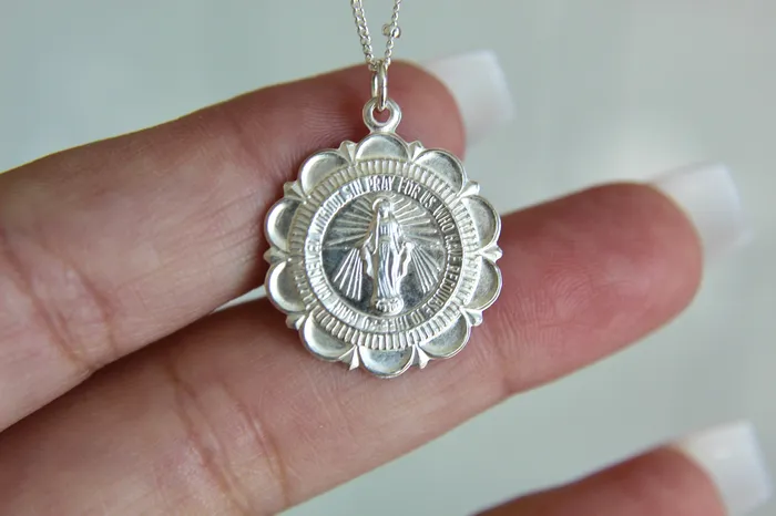 Necklaces TheLittleCatholic Miraculous Medal Necklace in Silver
