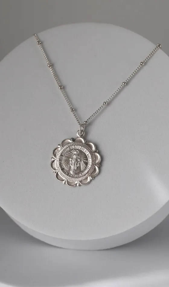 Necklaces TheLittleCatholic Miraculous Medal Necklace in Silver