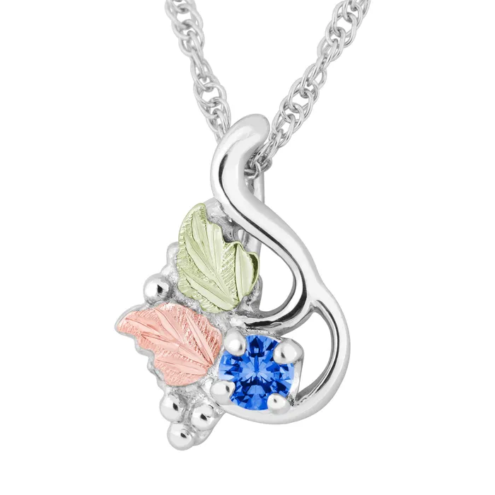 Necklaces TR Jewelry Concepts Landstroms Black Hills Gold Silver September Birthstone Pendant