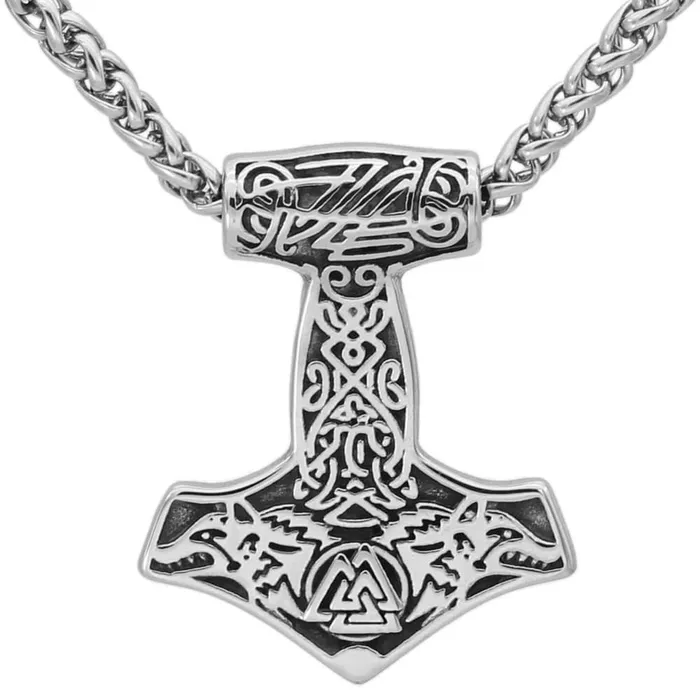 Necklaces Valhalla Vikings Thor Hammer Necklace Geri Freki