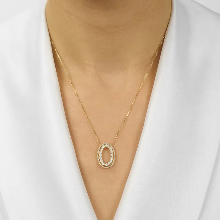 Oval Yellow Gold Diamond Pendant Gems One Necklaces Oval Yellow Gold Diamond Pendant Gems One Necklaces