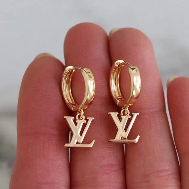 Reluxe Vintage Earrings Mini Louis Gold Hoop Earrings