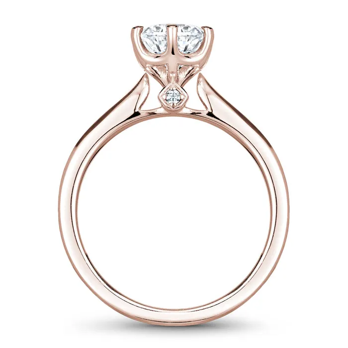 Rings International Diamond Center Noam Carver Rose Gold 6Prong Diamond Engagement Ring Setting 002 CTW