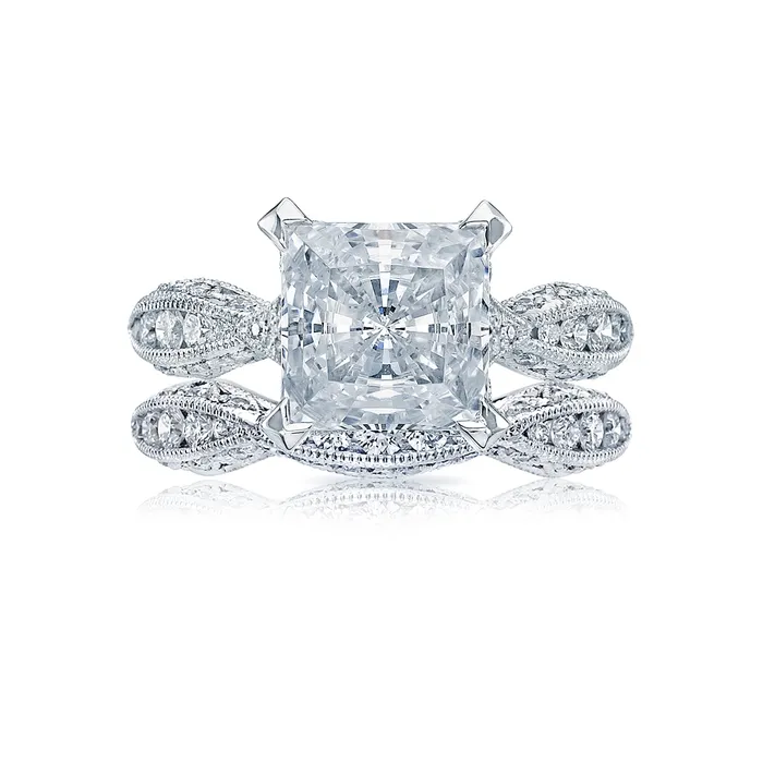Rings International Diamond Center Tacori Platinum RoyalT Princess Diamond Engagement Ring Setting 085 CTW Rings International Diamond Center Tacori Platinum RoyalT Princess Diamond Engagement Ring Setting 085 CTW
