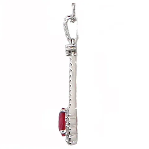 Shop IDC estore Necklaces Ruby and Diamond Drop Fashion Necklace