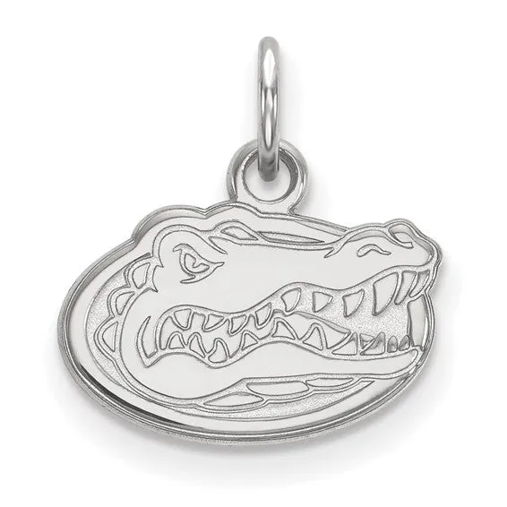Shop IDC estore Necklaces Sterling Silver Rhodiumplated LogoArt University of Florida Gator Extra Small Pendant
