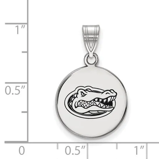 Shop IDC estore Necklaces Sterling Silver Rhodiumplated LogoArt University of Florida Gator Medium Enameled Disc Pendant Shop IDC estore Necklaces Sterling Silver Rhodiumplated LogoArt University of Florida Gator Medium Enameled Disc Pendant