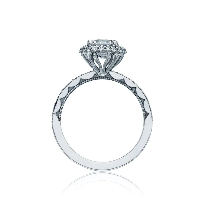 Tacori 18k White Gold Blooming Beauties White Gold Round Diamond Engagement Ring Setting 063 CTW International Diamond Center Rings Tacori 18k White Gold Blooming Beauties White Gold Round Diamond Engagement Ring Setting 063 CTW International Diamond Center Rings