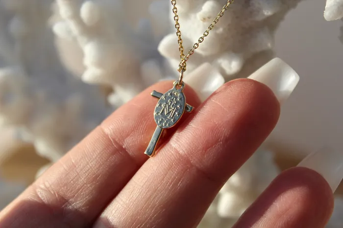 TheLittleCatholic Necklaces Miraculous Medal and Crucifix Necklace in 14k Gold